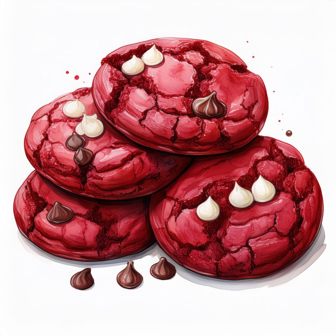Red Velvet Chunky Cookies
